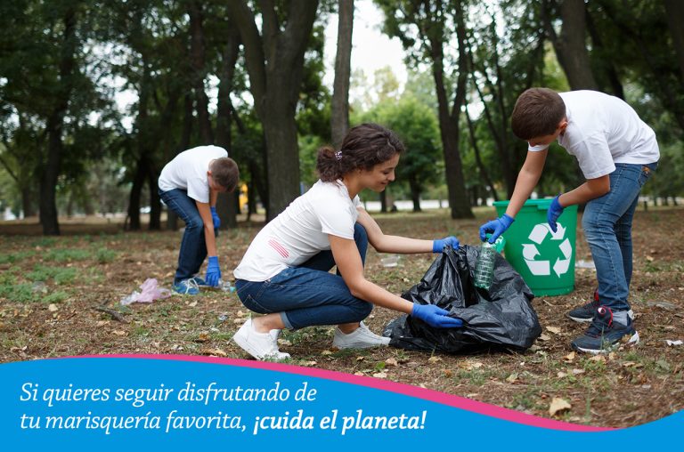 Si quieres seguir disfrutando de tu marisquería favorita, ¡cuida el planeta!