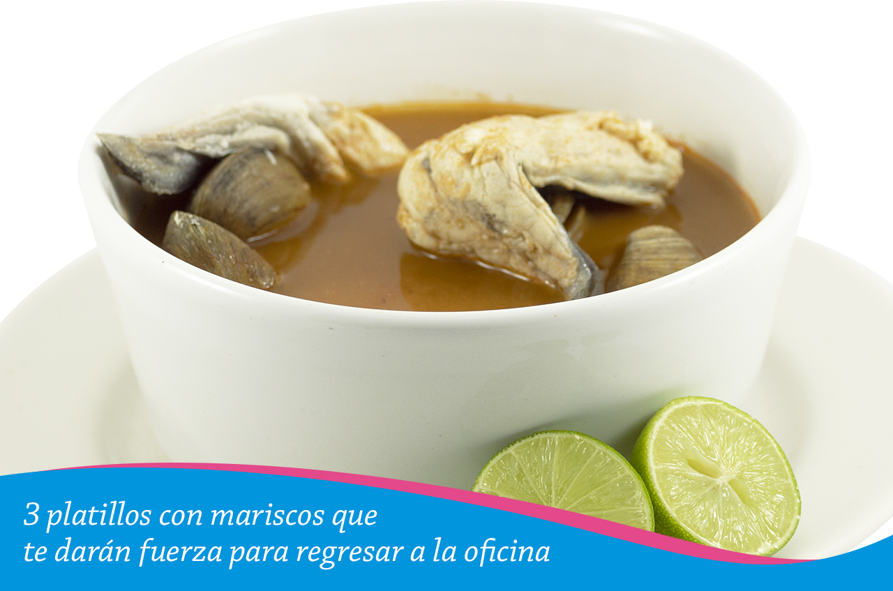 3 platillos con mariscos que te darán fuerza para regresar a la oficina